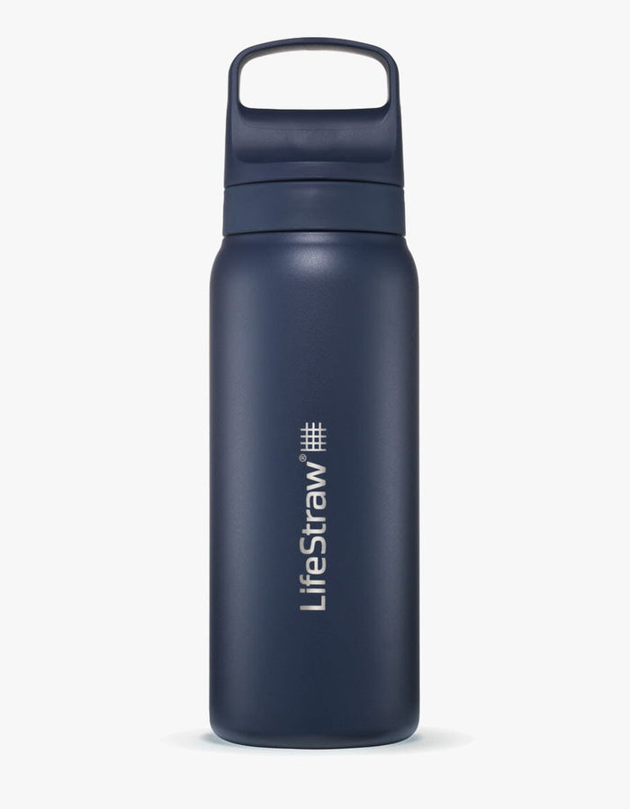 LifeStraw Go filterflaske i blå rustfritt stål, 0,7 liter, fra OPTIFY